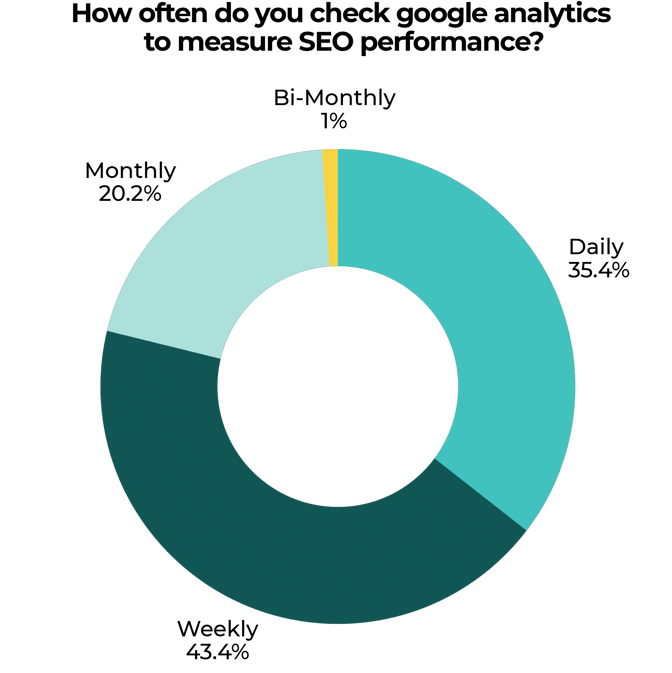 How often do you check Google Analytics to measure SEO performance