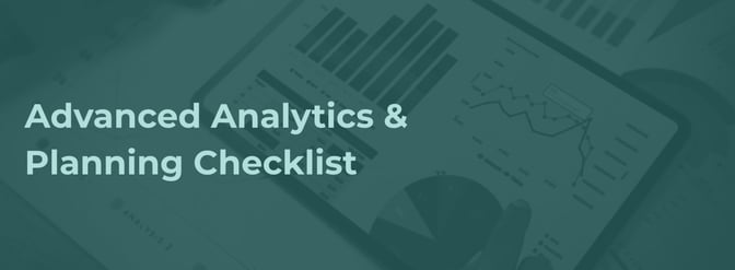 analytics checklist and planning checklist