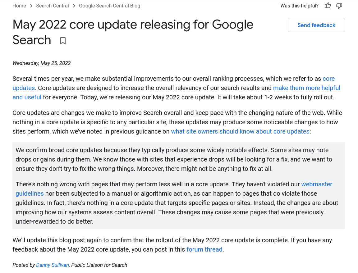 google-may-core-update