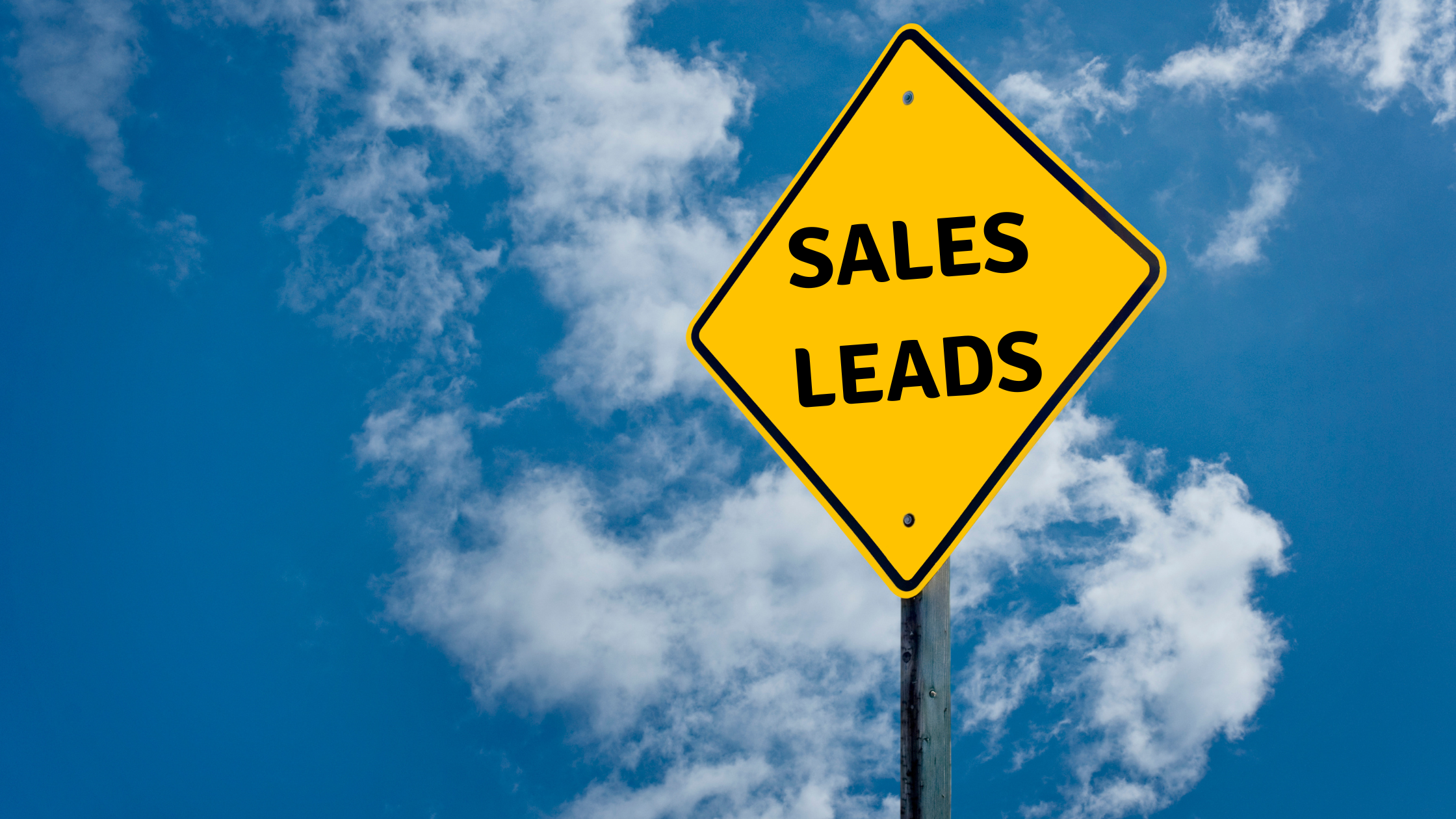 road sign saying sales leads