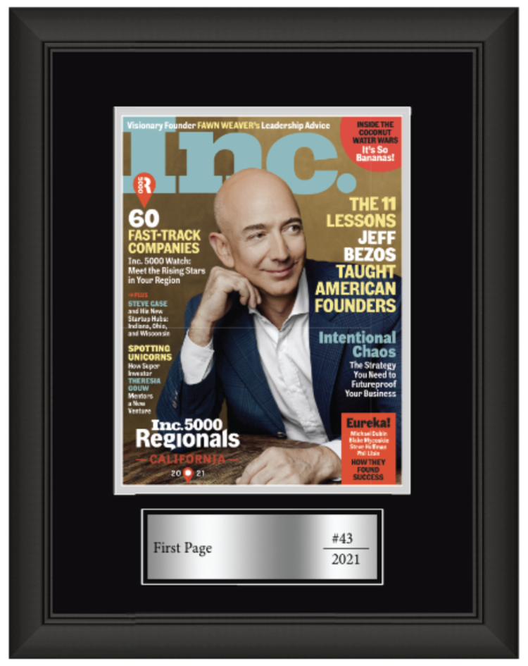 First Page ranks 43rd on Inc. magazine’s list of 5,000 of California’s fastest growing private companies