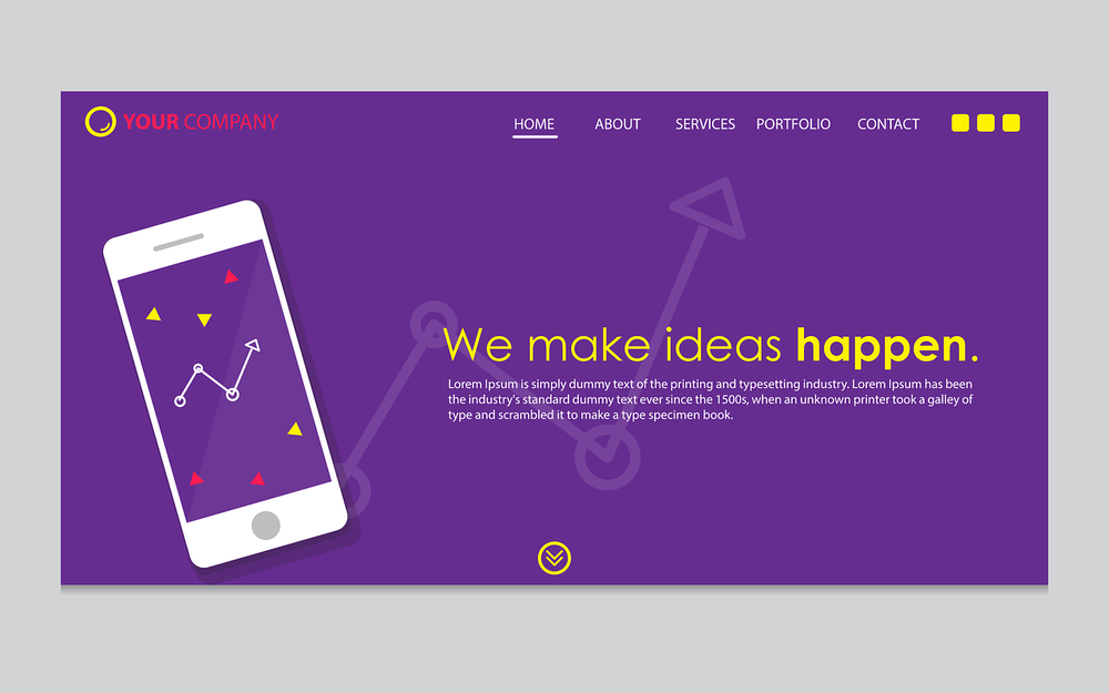 Landing page example
