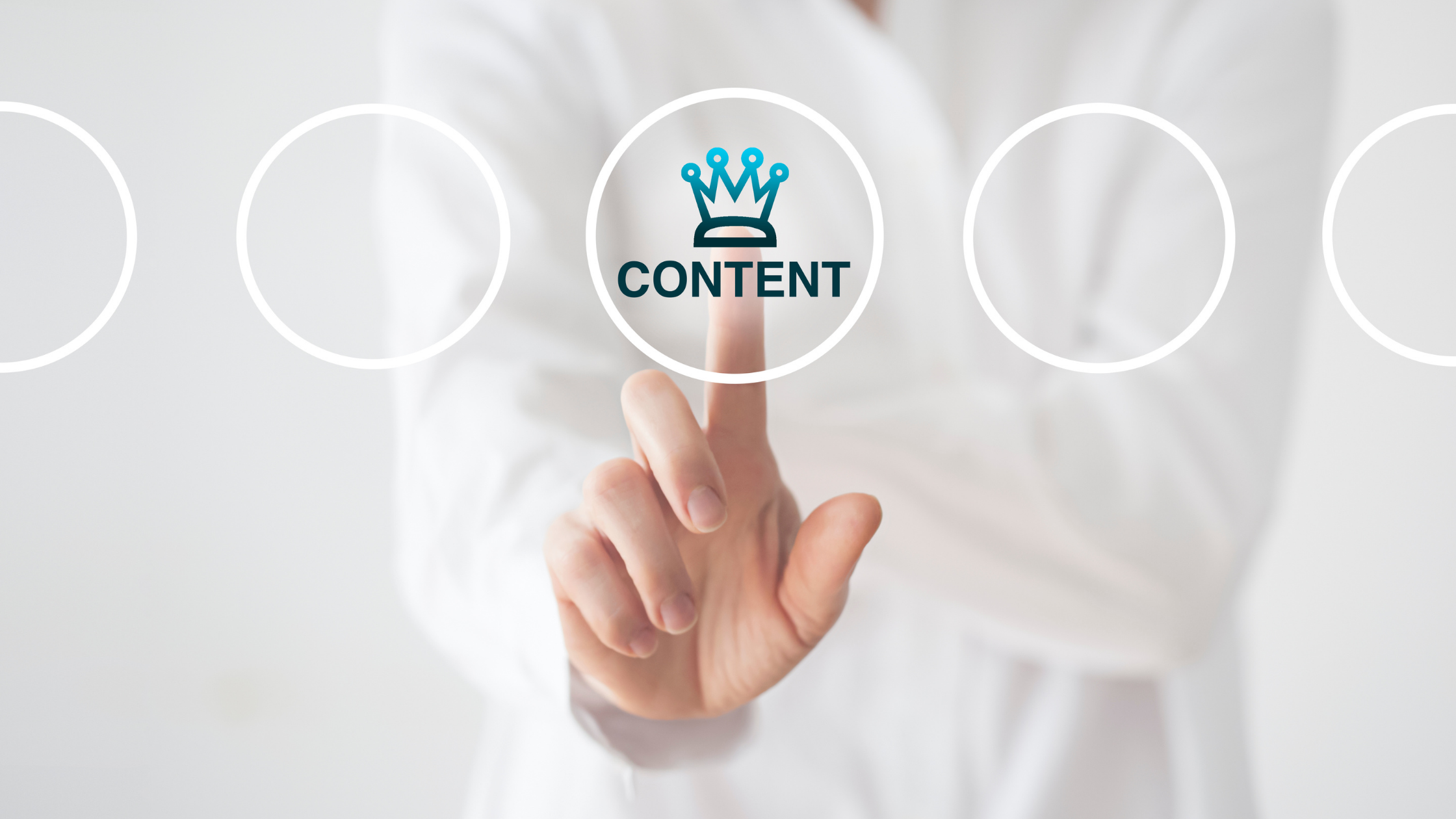 image with content is king written 